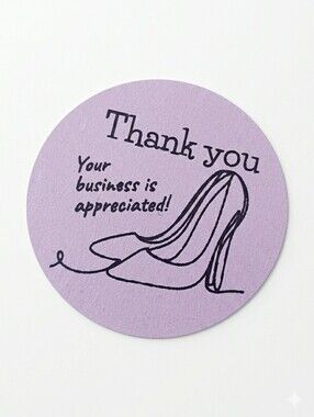 3/$15 50 Pcs Thank You Stickers 2" Large Round Kraft Shipping Labels Business
